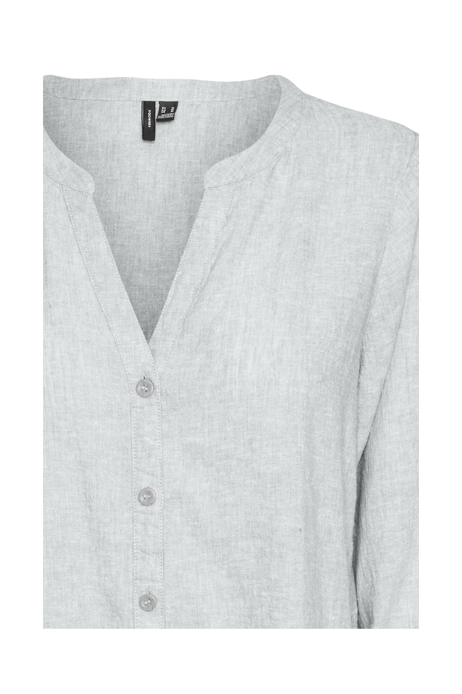 VMLINN LS V-NECK SHIRT WVN NOOS 10323030 GRAY MIST